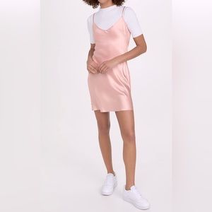 Sablyn pink silk minidress